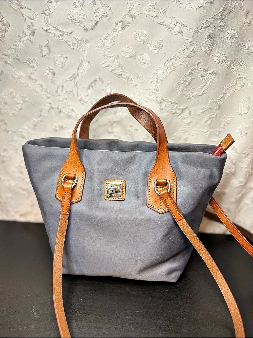 Dooney & Bourke Nylon Small Tote Blue & Brown